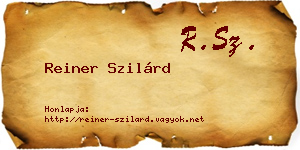 Reiner Szilárd névjegykártya